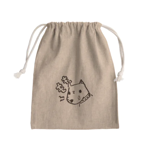 怒りのもも Mini Drawstring Bag