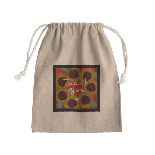 [ Thanks Sunflower ] Mini Drawstring Bag
