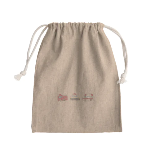 はたらくくるまたち Mini Drawstring Bag