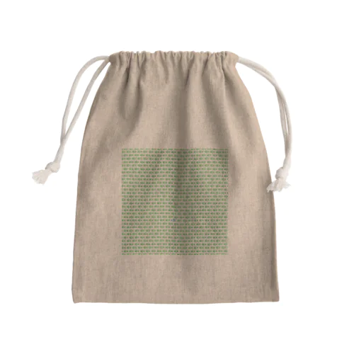 魚玉模様 グリーン Mini Drawstring Bag