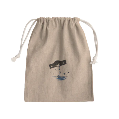 涙と湖 Mini Drawstring Bag