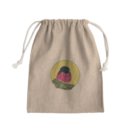 スズメ (Pink Robin) Mini Drawstring Bag