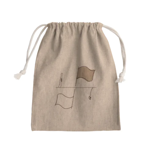 écru🍞 Mini Drawstring Bag