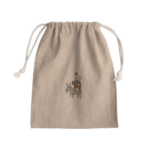 アニマル組体操 Mini Drawstring Bag