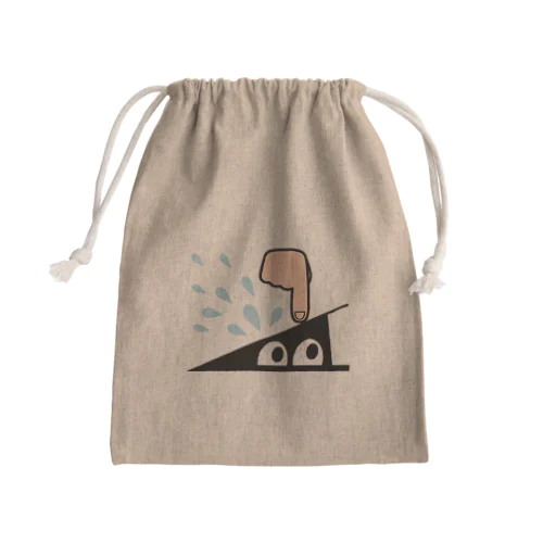 押されるスリスリくん Mini Drawstring Bag