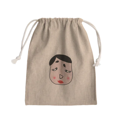 ネオ福笑い 頬を赤らめて Mini Drawstring Bag