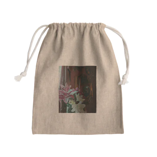 アンティークとユリ Mini Drawstring Bag