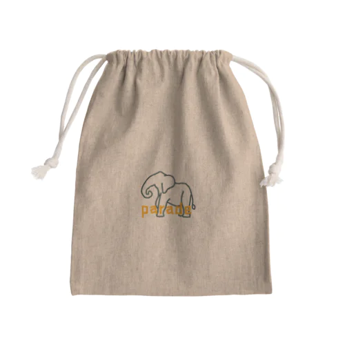 象は頭がいい Mini Drawstring Bag