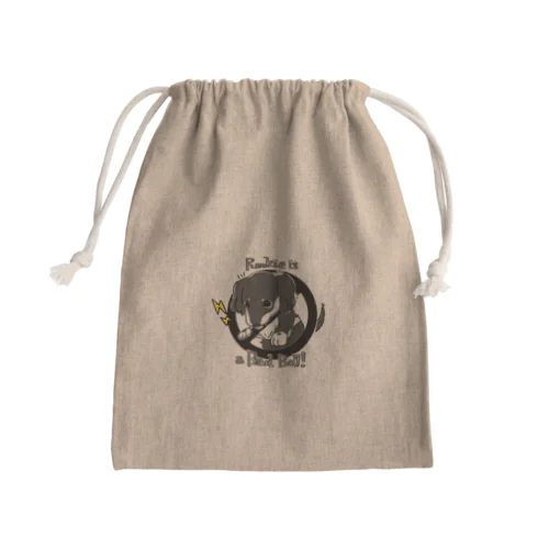 bad boyわんこ(モノクロ) Mini Drawstring Bag