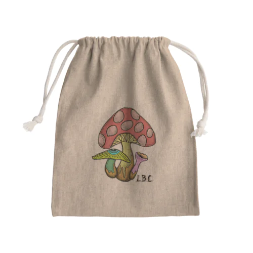キノコ Mini Drawstring Bag