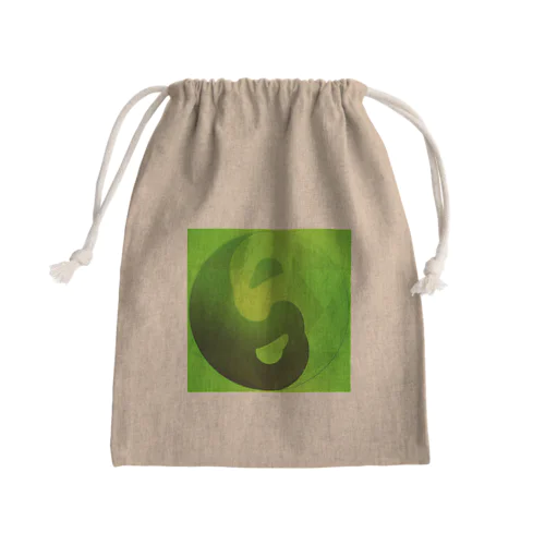 エ(*ΦωΦ*)コ💚陰陽ハート🍀 Mini Drawstring Bag