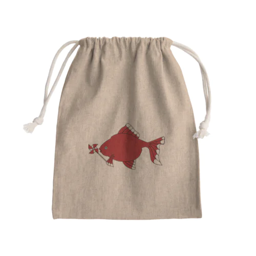 風車赤金魚 Mini Drawstring Bag