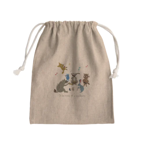 ハイエナの明日は明日の風が吹く－2 Mini Drawstring Bag