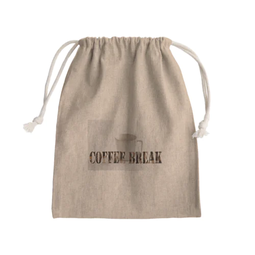 Coffee break Mini Drawstring Bag