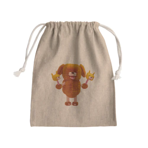 イヌチャン Mini Drawstring Bag