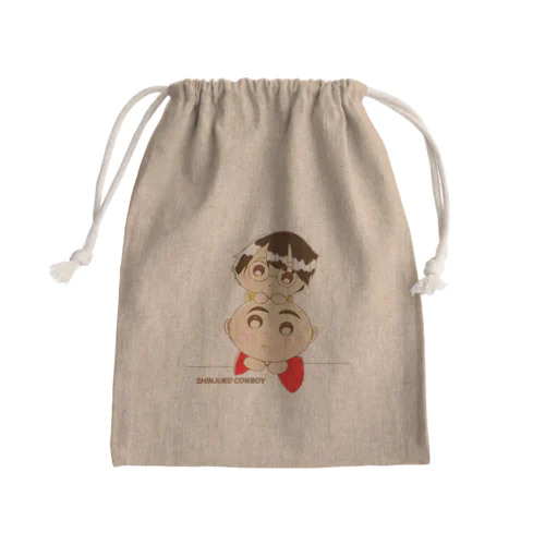 新宿カウボーイ『かねきよon石沢デザイン』 Mini Drawstring Bag