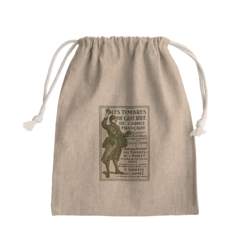 フランス軍 French Army Stamp ユーロミリタリー Mini Drawstring Bag