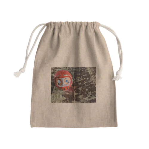 ころばん　だるま Mini Drawstring Bag