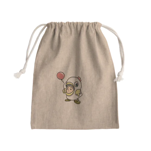 被り小人シリーズ（ニワトリ） Mini Drawstring Bag