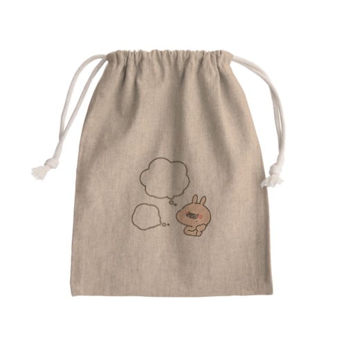 考えごと Mini Drawstring Bag