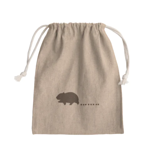 【巾着】ウォンバット Mini Drawstring Bag