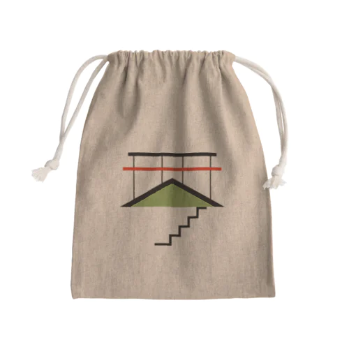 建築漢字　琴 Mini Drawstring Bag