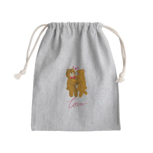 くまちゃん in LOVE Mini Drawstring Bag