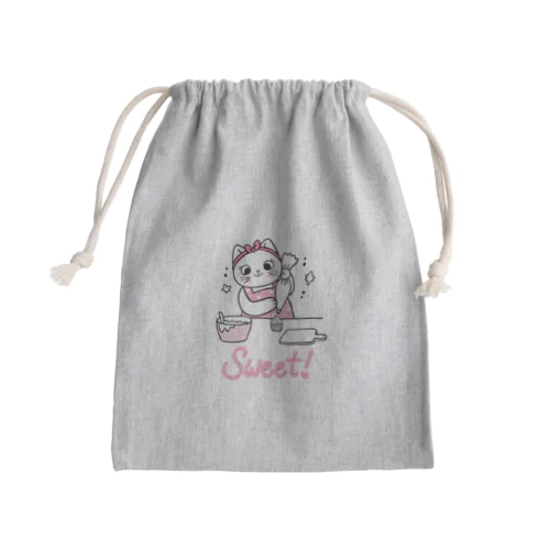 猫　お菓子づくり Mini Drawstring Bag