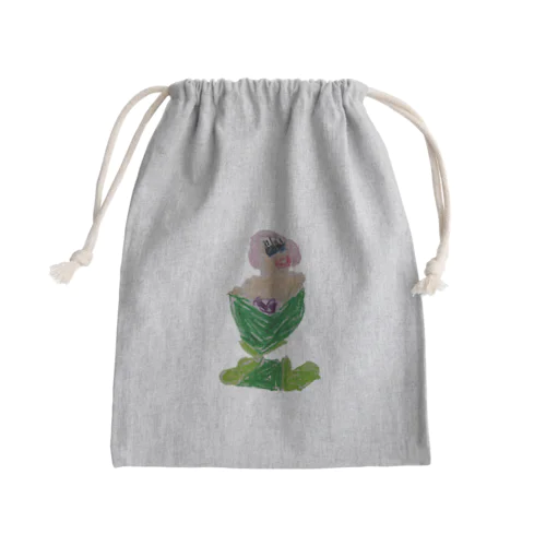 草の美女 Mini Drawstring Bag