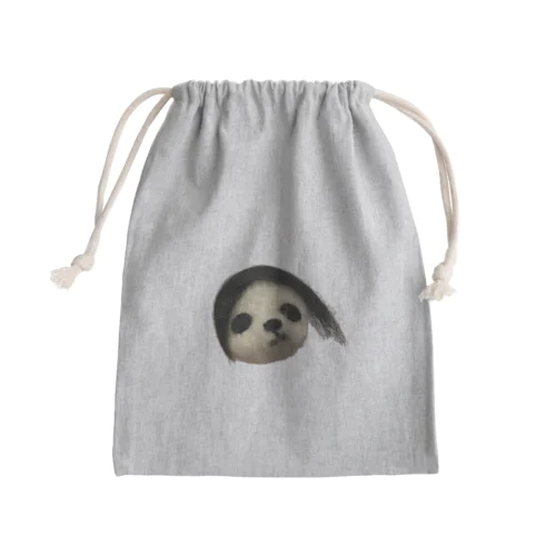 ロングヘア羊毛パンダ Mini Drawstring Bag