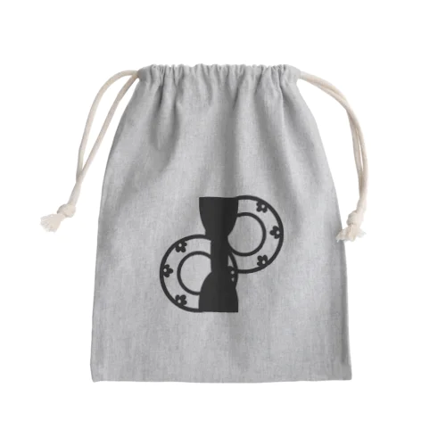 モノクロコツヅミ Mini Drawstring Bag