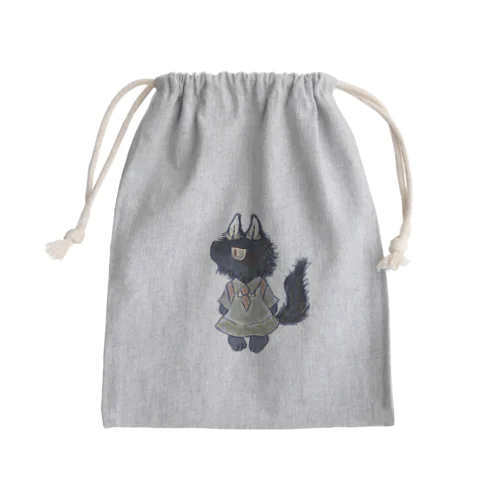 オオカミのウルフル Mini Drawstring Bag