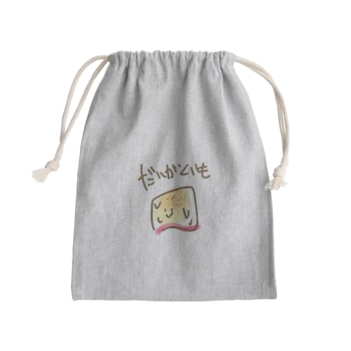 だいがくいも Mini Drawstring Bag