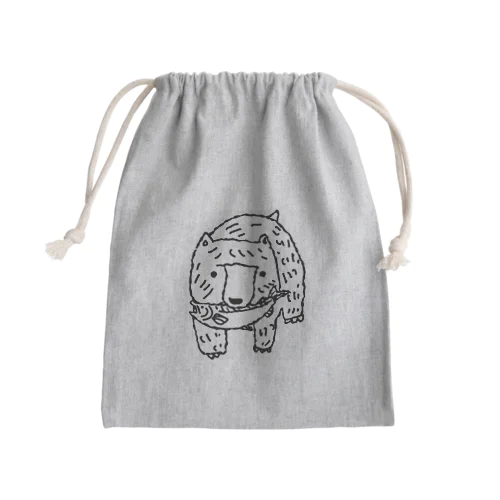 ヒグマの子　「キムンカムイ君」1カラー Mini Drawstring Bag