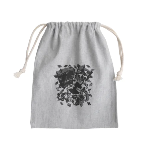 不思議の国のアリス【不思議の国へ】シルエット Mini Drawstring Bag