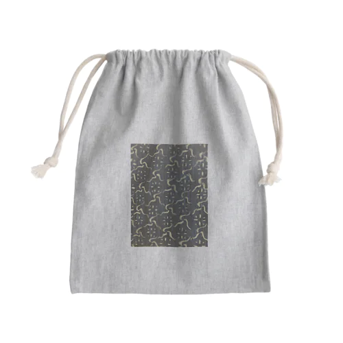 オリジナルパターン Mini Drawstring Bag