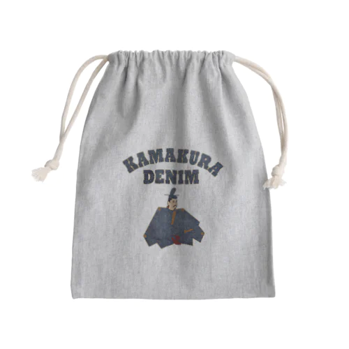 鎌倉デニム Mini Drawstring Bag