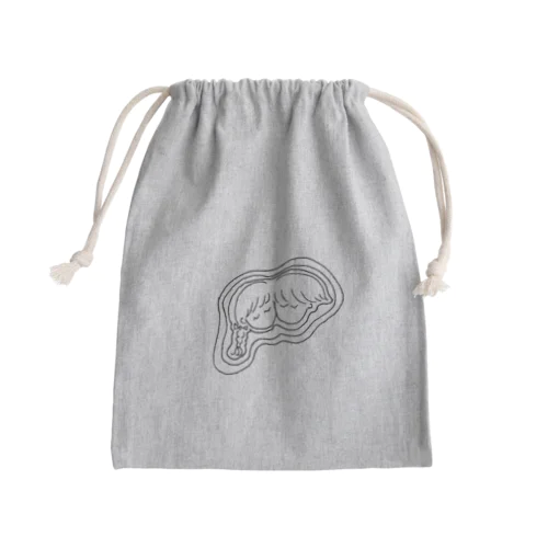 ほっぺた Mini Drawstring Bag