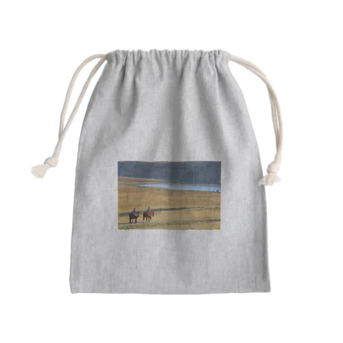 草千里ヶ浜と馬 Mini Drawstring Bag
