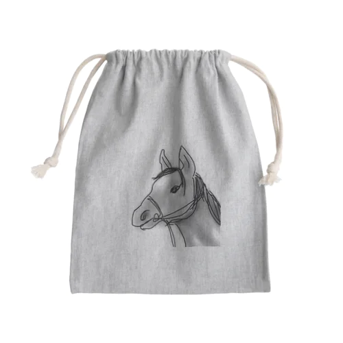 つり目の芦毛 Mini Drawstring Bag