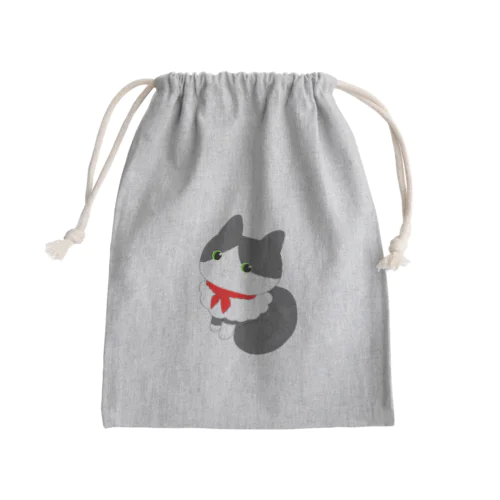 おすましリボンの猫のきょうちゃん Mini Drawstring Bag