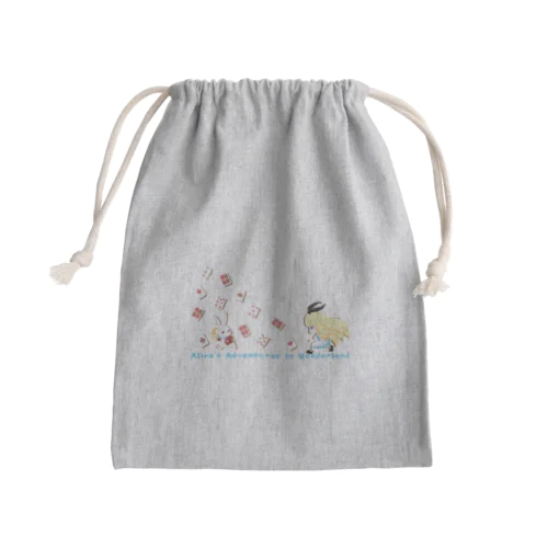 不思議の国のアリス【アリスと白ウサギ】 Mini Drawstring Bag