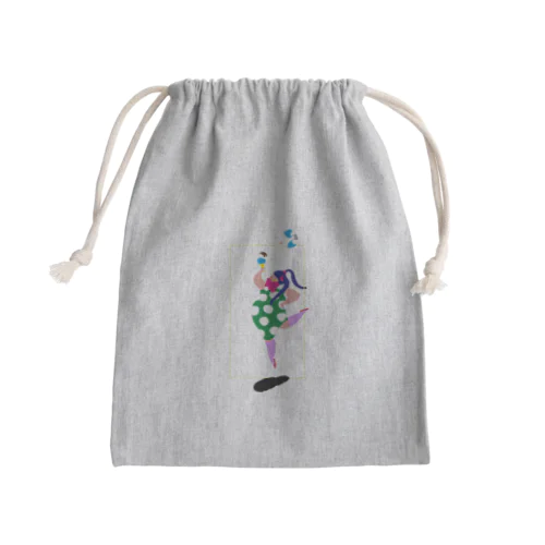 水玉の女01 Mini Drawstring Bag