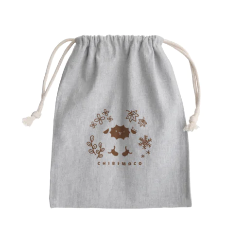 ちびもこさんと四季 Mini Drawstring Bag