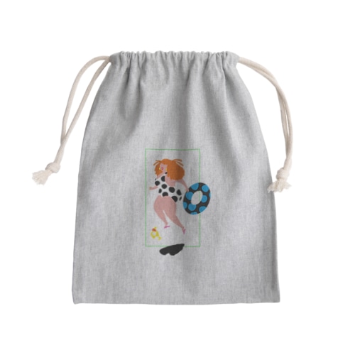 水玉の女03 Mini Drawstring Bag