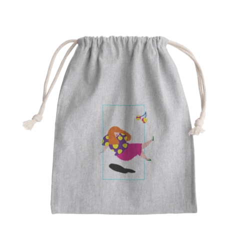 水玉の女04 Mini Drawstring Bag