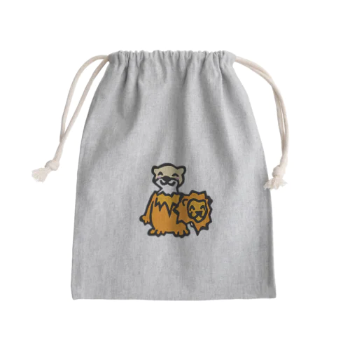 ライオン着ぐるみカワウソ Mini Drawstring Bag