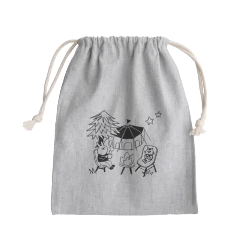 キャンプの夜 Mini Drawstring Bag