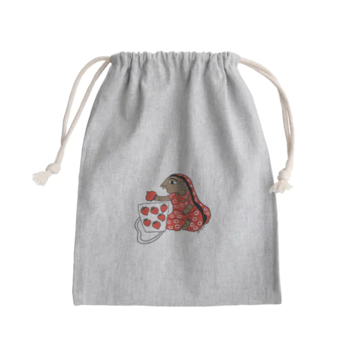 トマト背負いますよー Mini Drawstring Bag