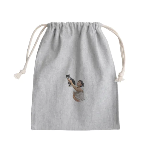 ししゃもとまーみー Mini Drawstring Bag